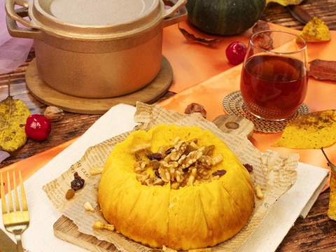 【銅鍋】てふてふで作る かぼちゃケーキオーブンなし